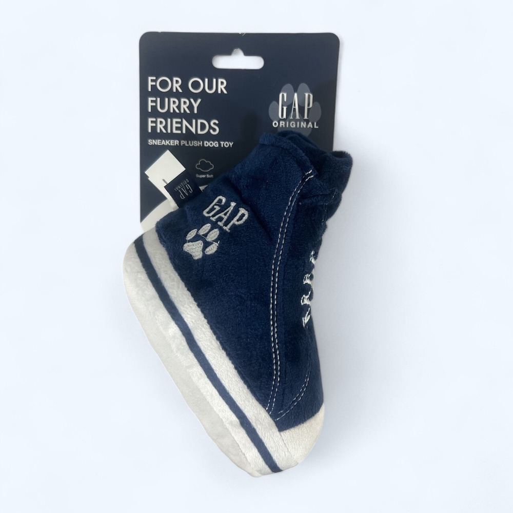 Gap Pet, Dog Toys, Plush  Sneaker  Squeaker Pet Toy Blue 8" double squeaker